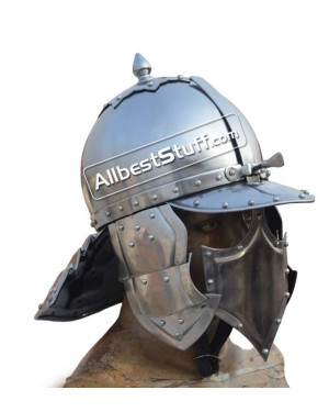 Medieval Pappenheimer burgonet 14 Gauge Steel Helmet